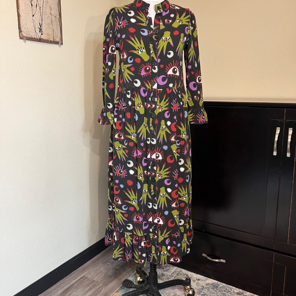 Nooworks Witchy Ways Olive Dress size S - Picture 3 of 6